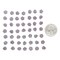 7mm Silvery Lavender Button Style Flower Beads Apx 48-50 Beads GB-BB03